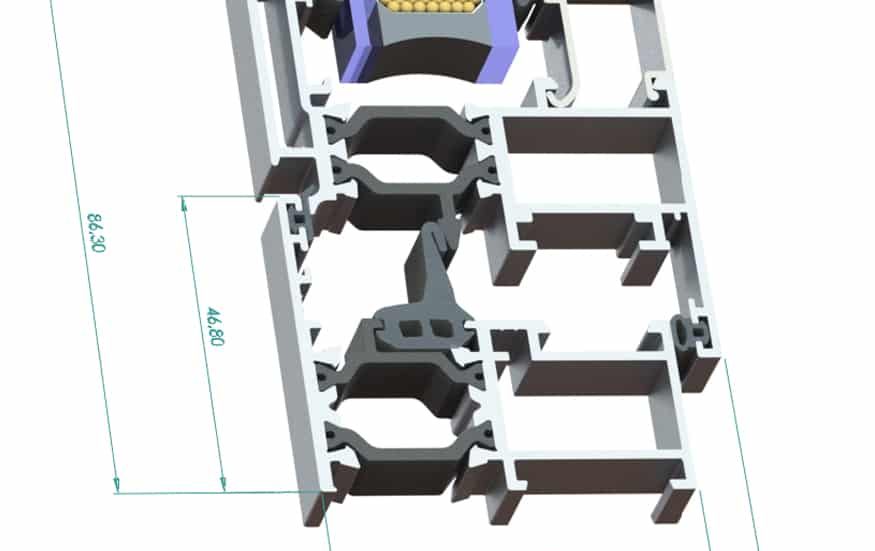 Module Sm54 03 Serie Aluminio practicable SM54 RT - Bautecnic