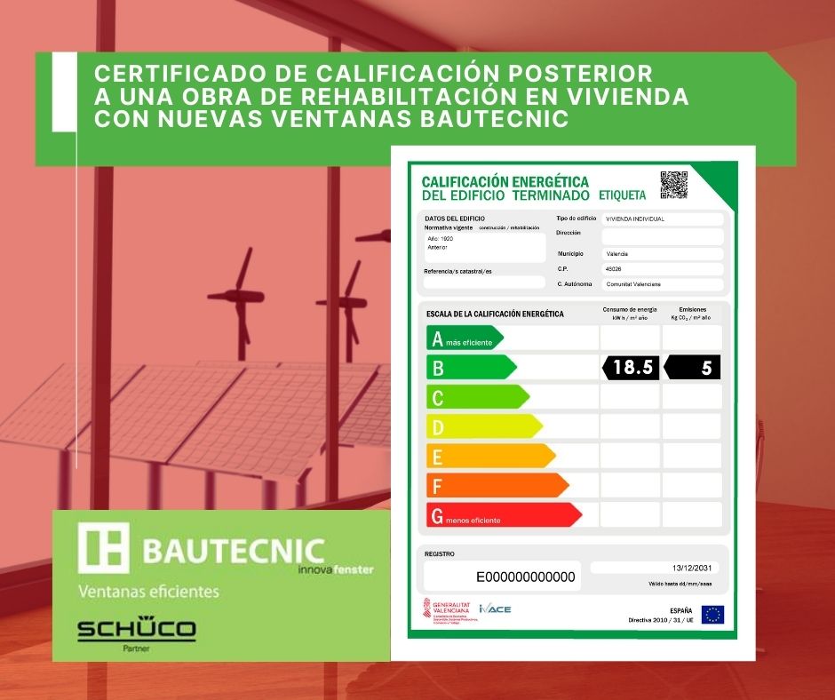 etiqueta energética posterior a rehabilitación 